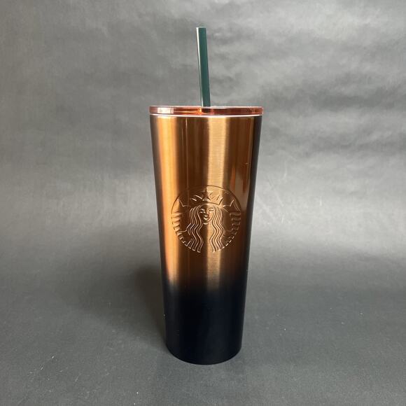 Starbucks 2024 Ombre Tumbler-24 oz-Gold Green Blue, Stainless Steel, Venti Size - Picture 1 of 9